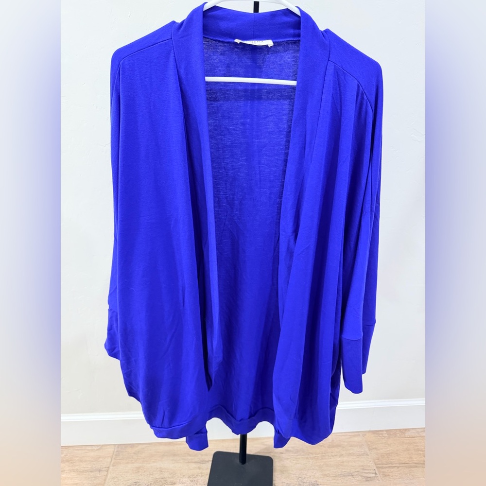 Zenana Royal Blue Cocoon Cardigan Kimono Size 3x Pockets Dolman Sleeve